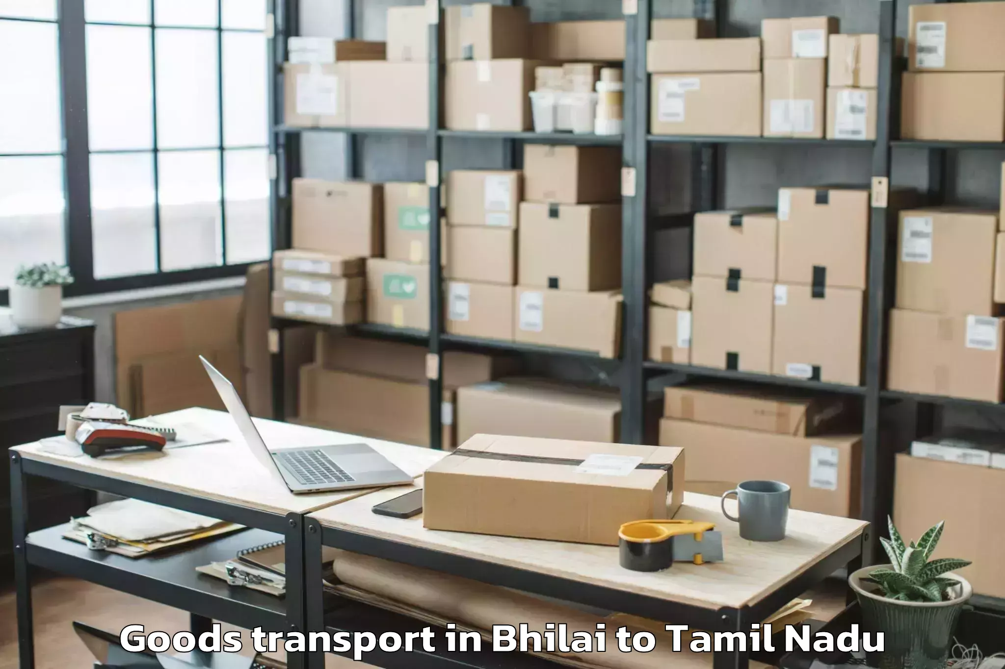 Top Bhilai to Muttupet Goods Transport Available